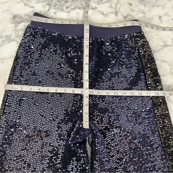 Urban Outfitters Light Before Dark Solene Wide-Leg Sequin Pants Blue Black Small - Picture 11 of 16